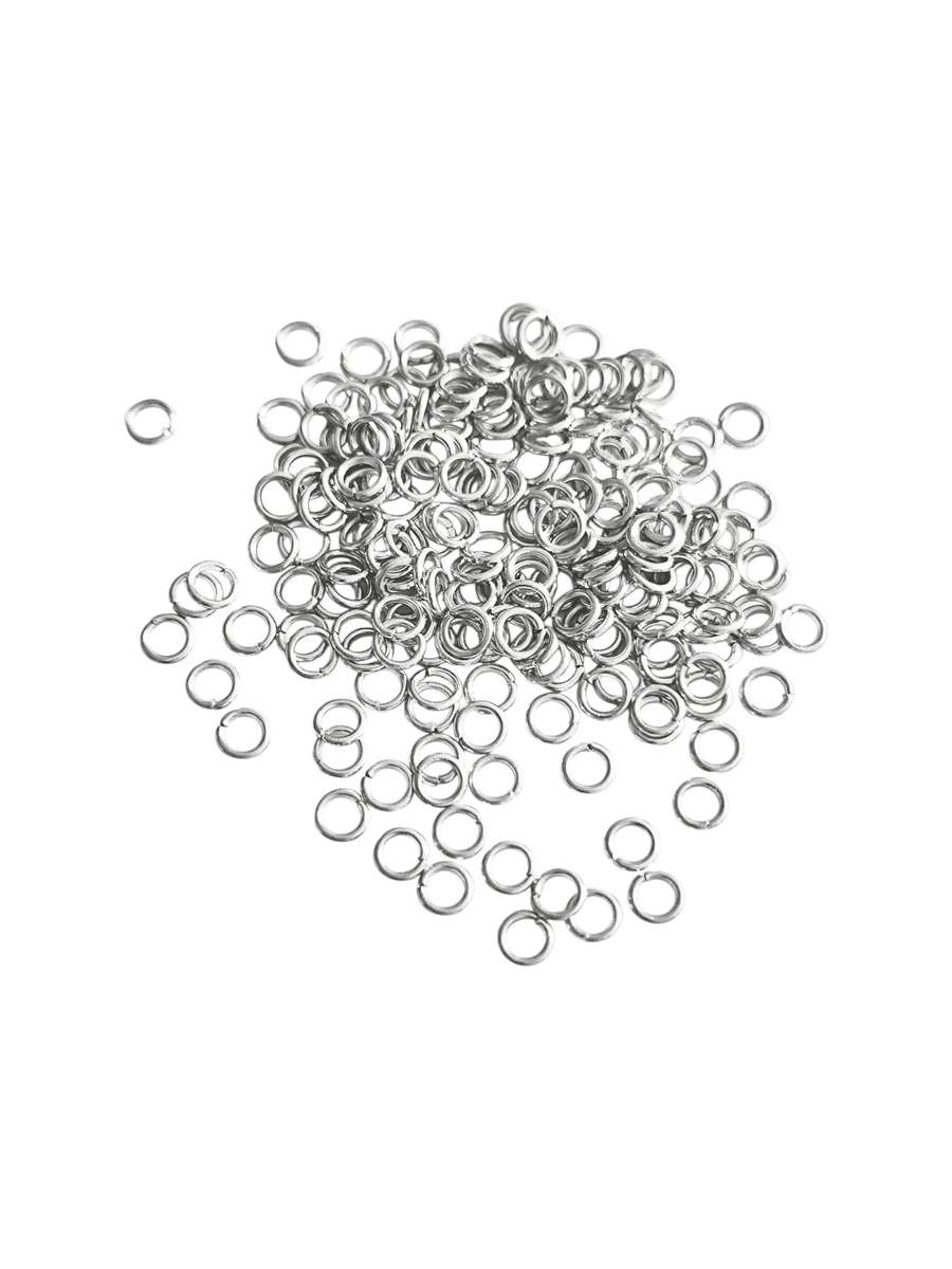 4mm x 0.7mm Jumprings in Stainless Steel, 200 Pcs