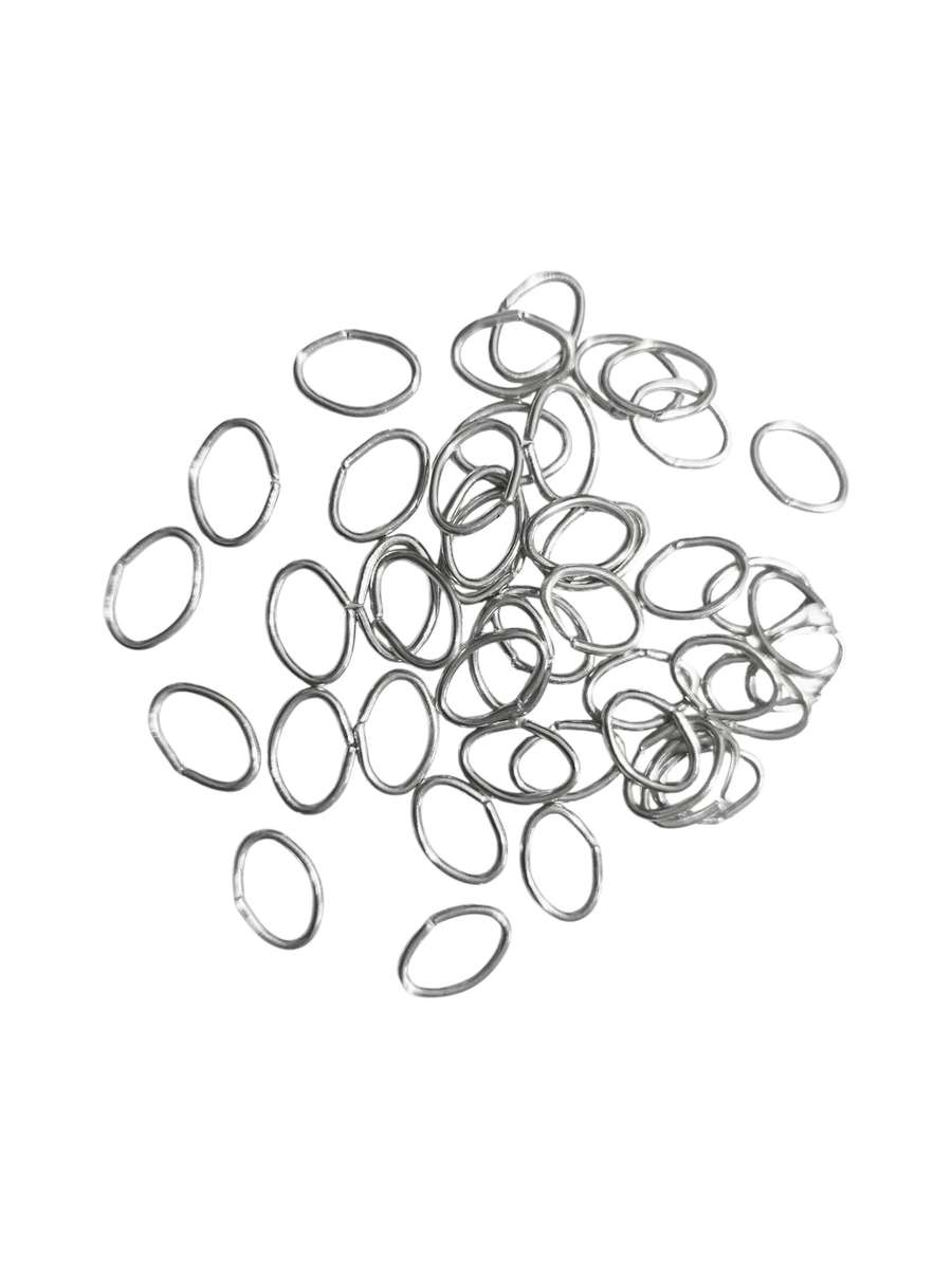 10mmx 6mm, 1mm thick, Oval Jumprings in stainless steel, 45 pcs