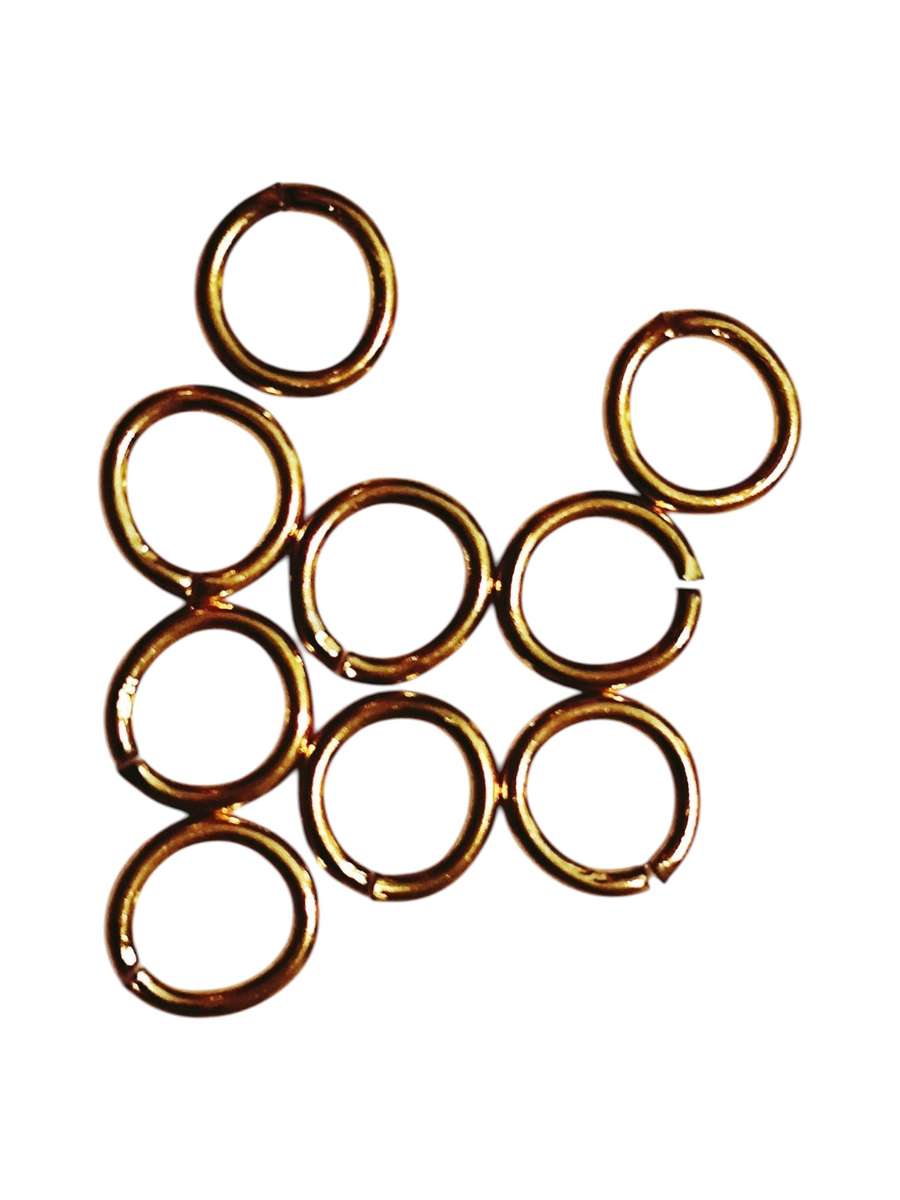 8mm x 1.4mm, Jumprings in Gold Stainless Steel, 8 Pcs