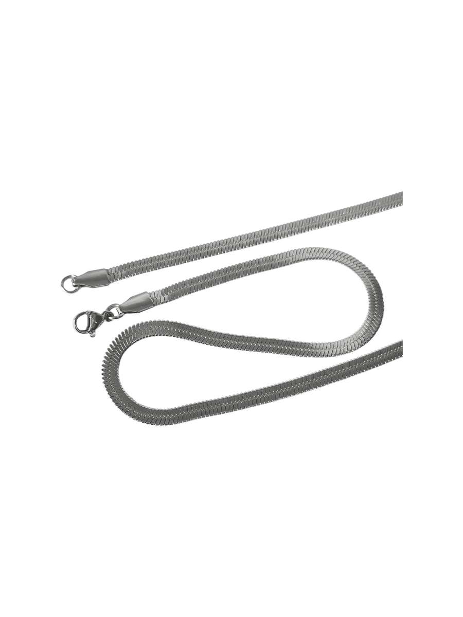 Blade Chain with lobster clasp, Stainless steel, 60cm, 4mm wide