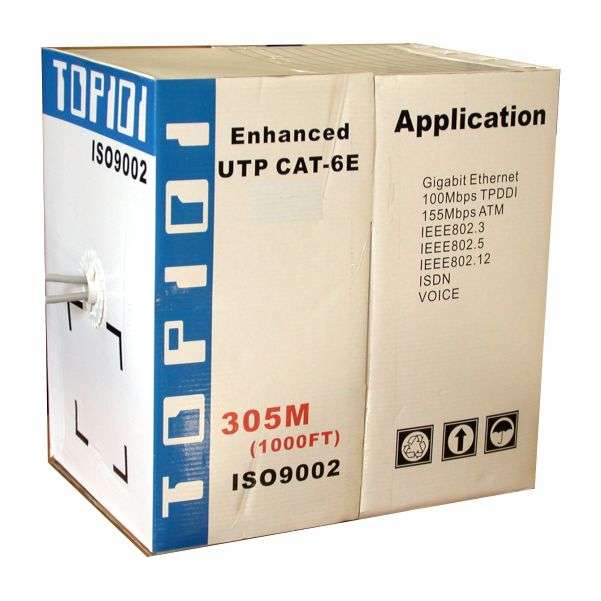 TOP101 Cat6 UTP Solid Network Cable In 305M Pull Box.