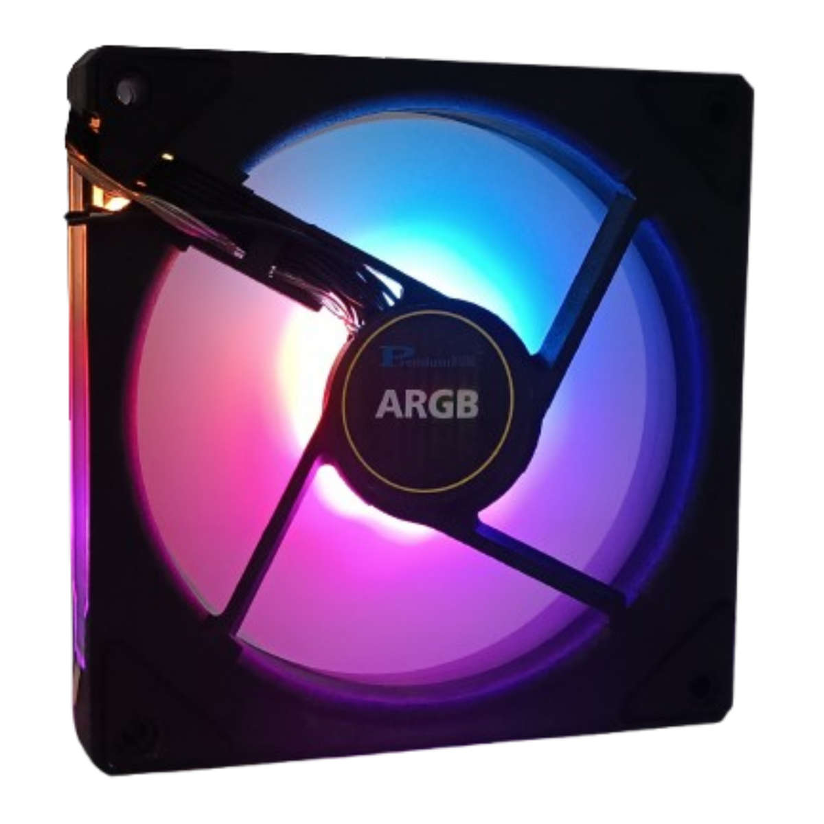 PremiumSun 120mm ARGB Reverse Blade Slave Black Fan | Master & Slave Daisy Chain | 5V 3-Pin | Hyd...