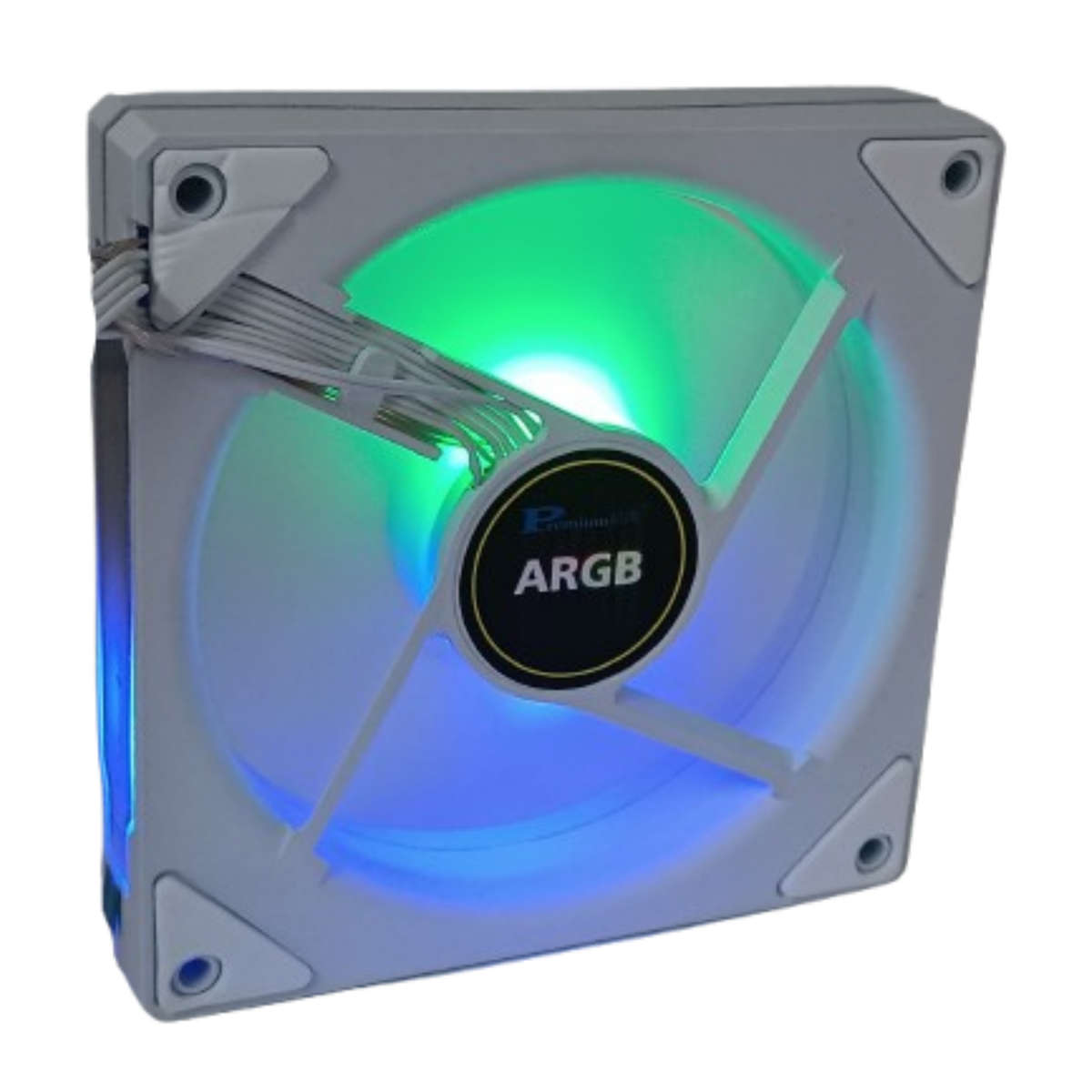 PremiumSun 120mm ARGB Reverse Blade Slave White Fan | Master & Slave Daisy Chain | 5V 3-Pin | Hyd...