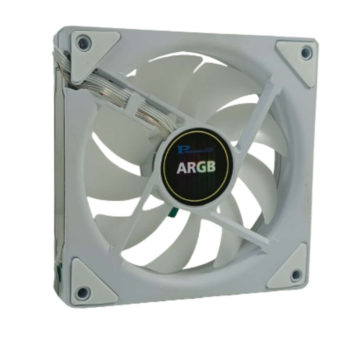 PremiumSun 120mm ARGB Reverse Blade Slave White Fan | Master & Slave Daisy Chain | 5V 3-Pin | Hyd...