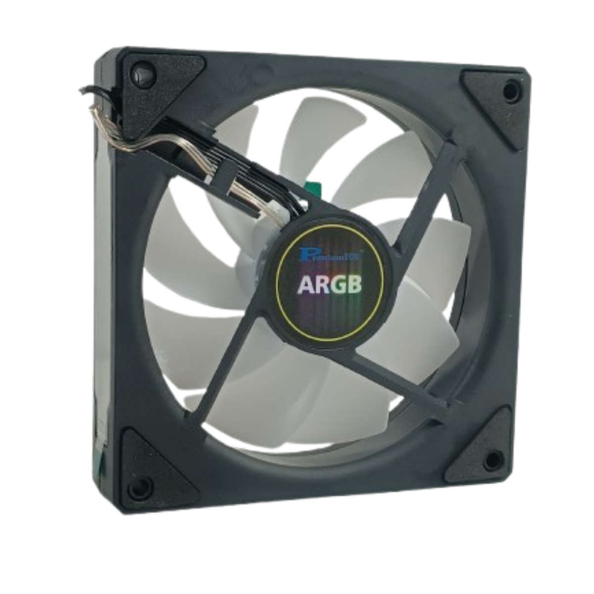 PremiumSun 120mm ARGB Standard Blade Slave Black Fan | Master & Slave Daisy Chain | 5V 3-Pin | Hy...
