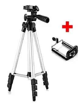 Tripod Aluminum With 3-Way Universal Digital Camera With A Universal Cellphone Holder