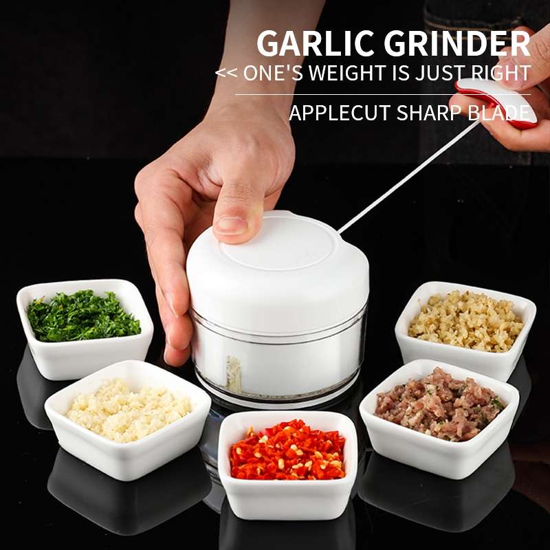 Manual Food Chopper - Mini Hand Pull Food Processor Mincer Garlic Vegetable