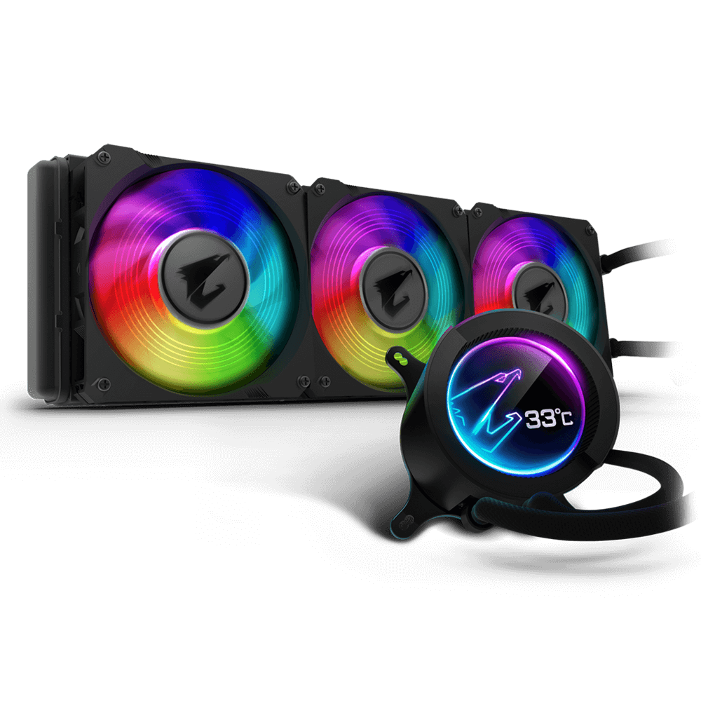 Gigabyte AORUS Liquid Cooler 360 LCD RGB 360mm All-In-One Liquid CPU Cooler Open Box