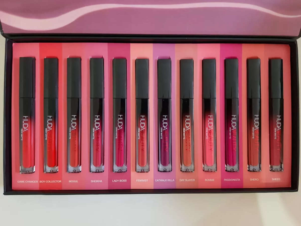 Huda Beauty Demi Matte 12 liquid lipstick set