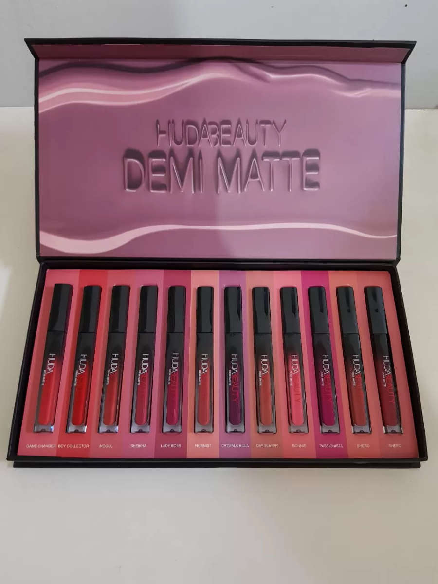 Huda Beauty Demi Matte 12 liquid lipstick set