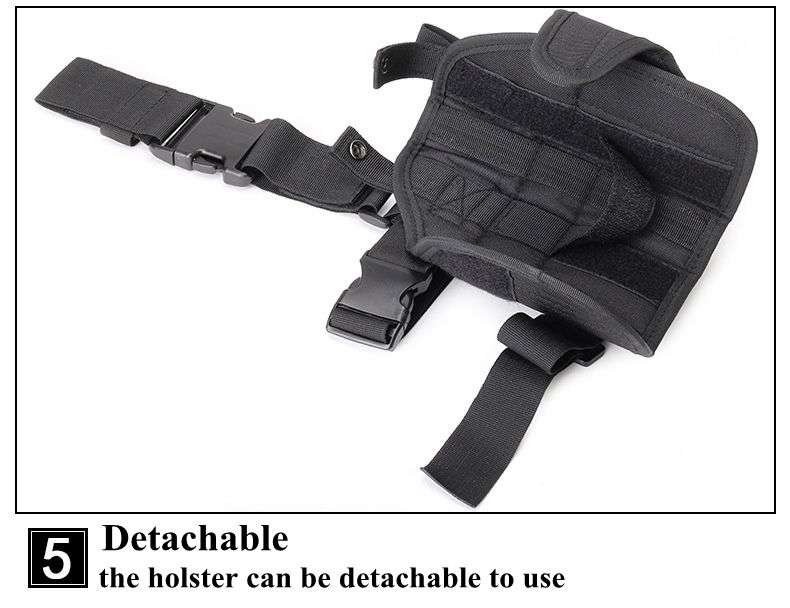 Drop Right Leg Gun Holster Gun Bag - BLACK