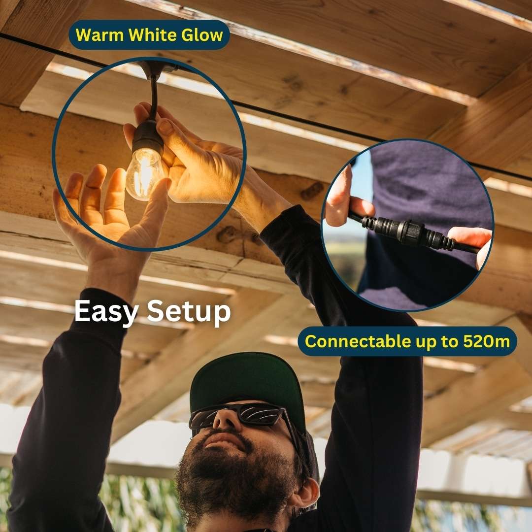 10m 20 LED Festoon Vintage Drop String Lights