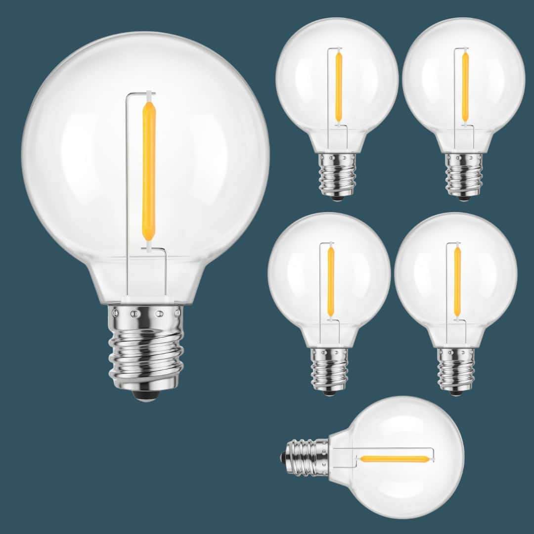 Classic Solar G40 LED E12 0.8W 6 Pack Replacement Bulb
