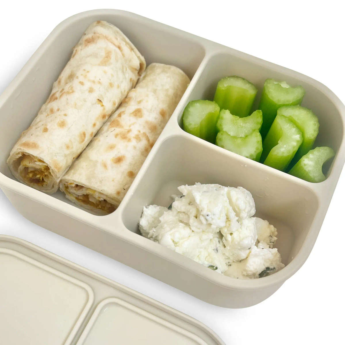 Silicone Bento Lunchbox -3 portion - Mushroom