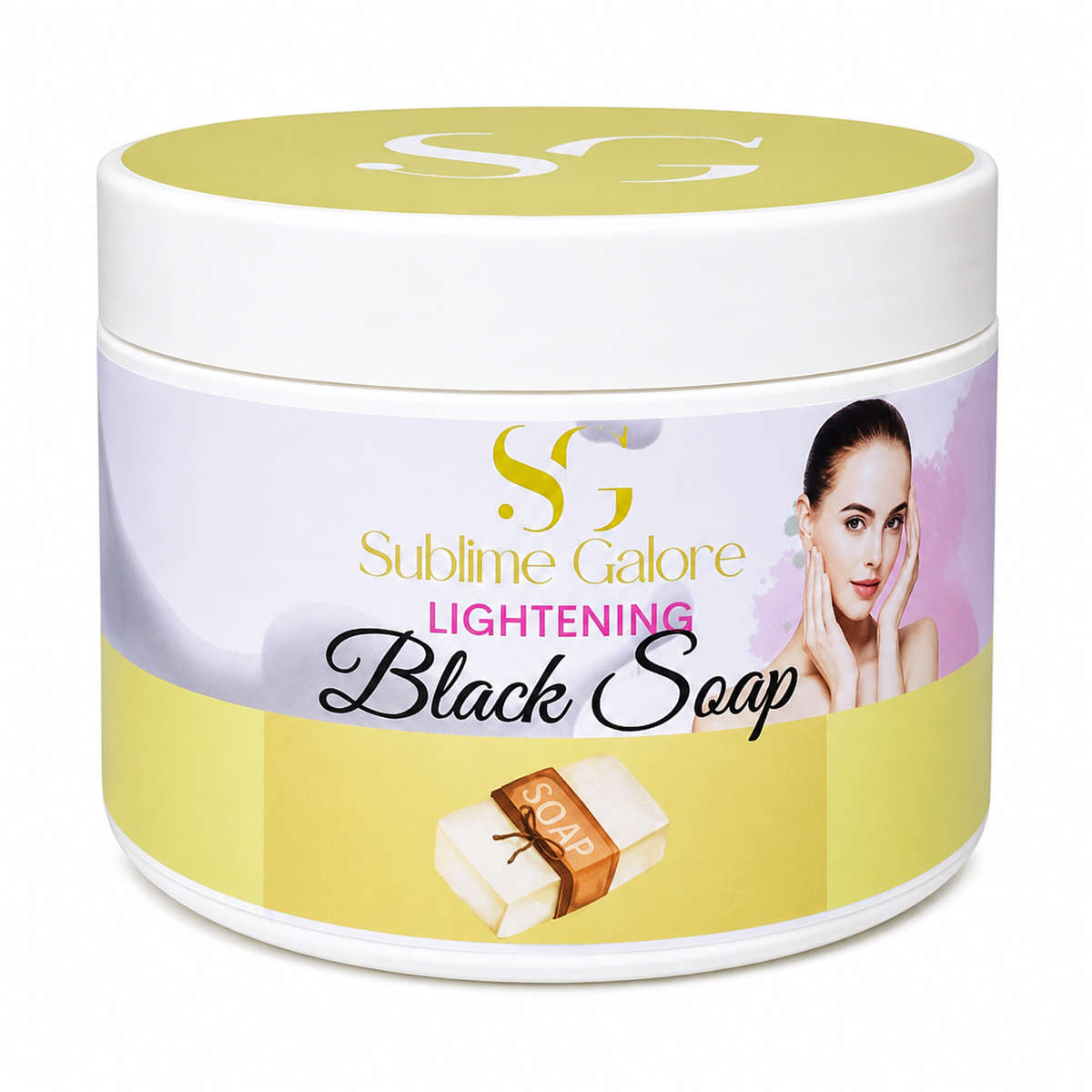 Sublime Galore Brightening Black Soap Paste  Cleansing Formula for Uneven-Looking Skin Tone