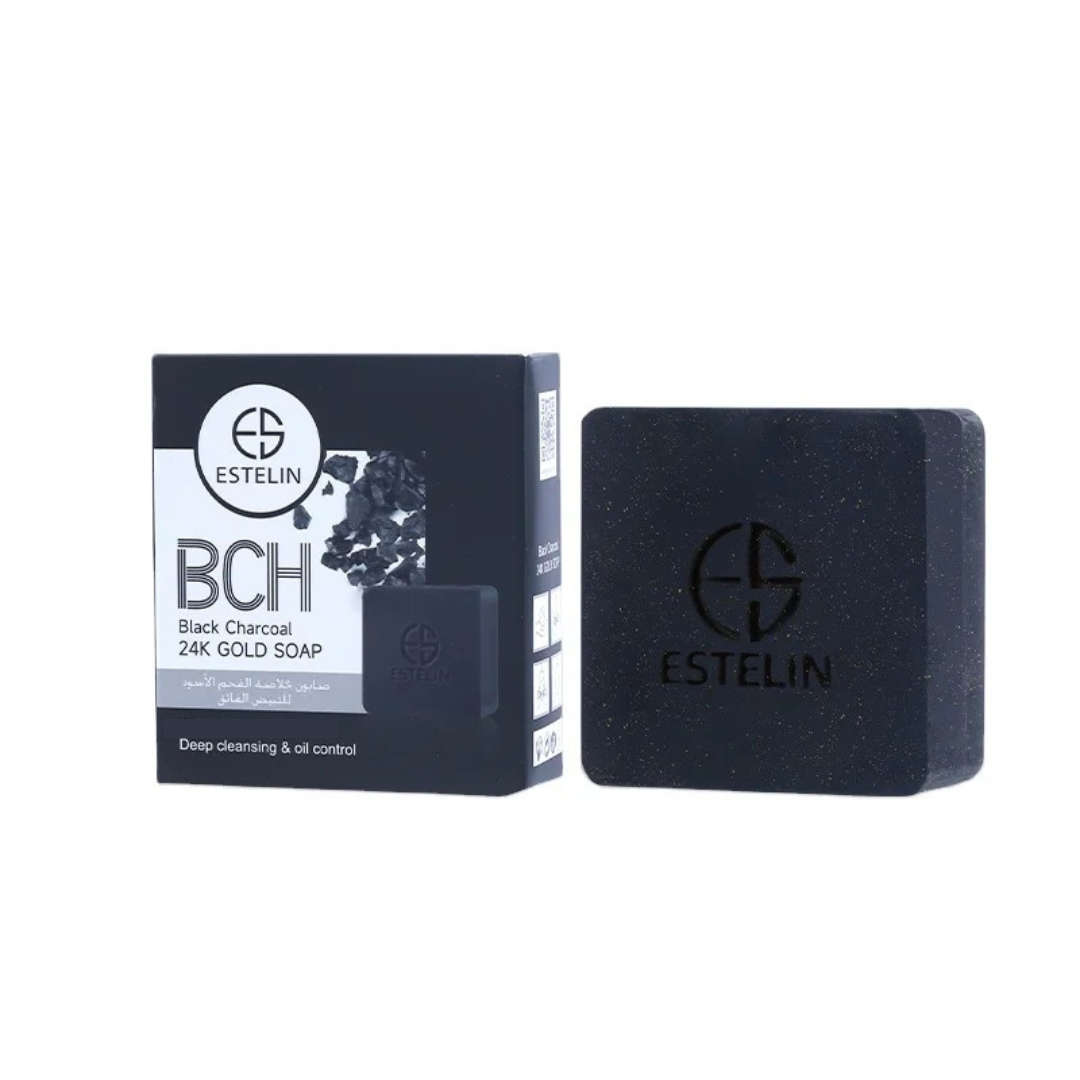ESTELILN Black Charcoal 24k Gold Soap