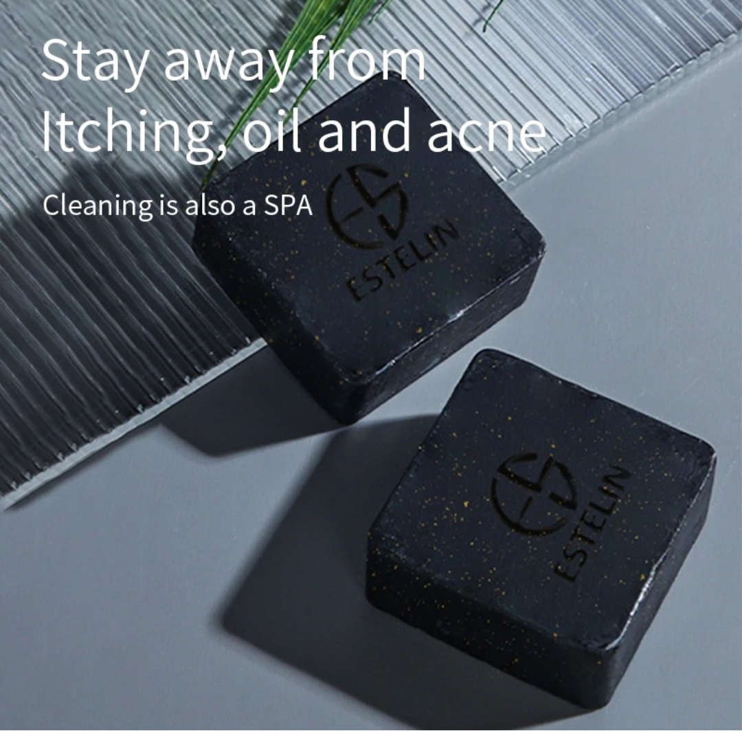 ESTELILN Black Charcoal 24k Gold Soap