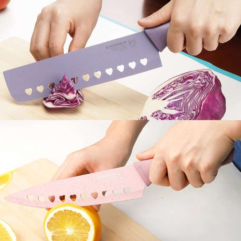Colorful Non-Stick Kitchen Knife Set 8pcs