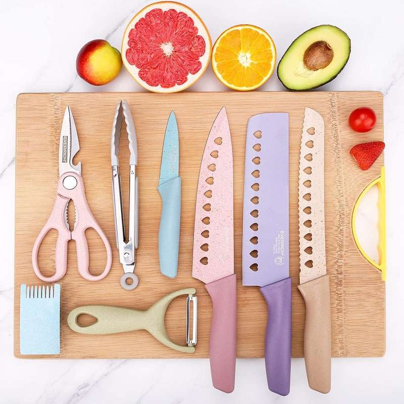 Colorful Non-Stick Kitchen Knife Set 8pcs