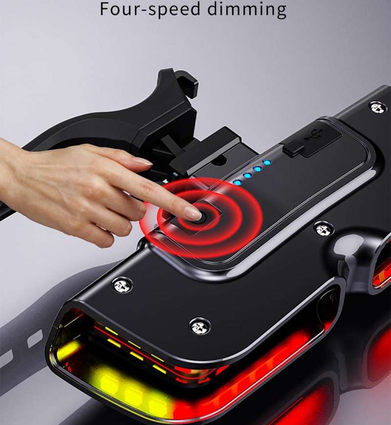 Bicycle Tail Light With Remote Control For Turn Light