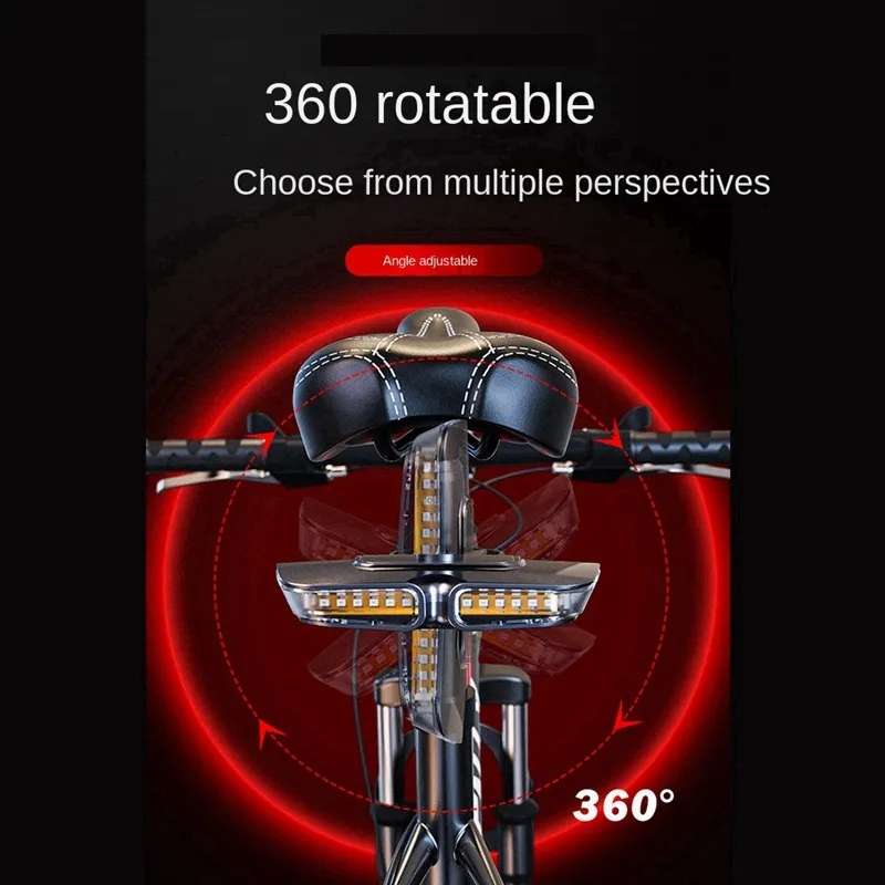 Bicycle Tail Light With Remote Control For Turn Light