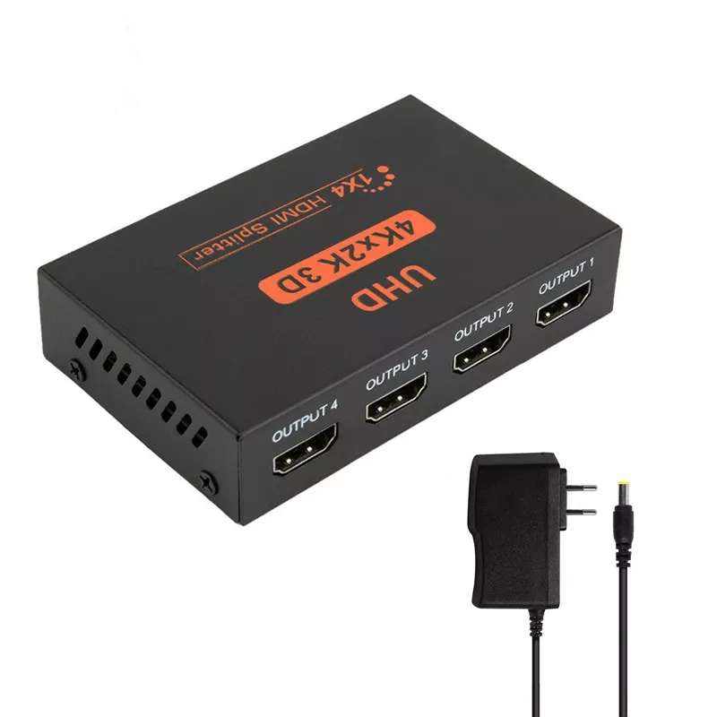 4k x 2K UHD 3D 1 x 4 Port HDMI Splitter