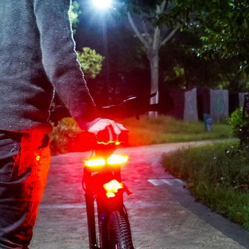 Bicycle Tail Light With Remote Control For Turn Light