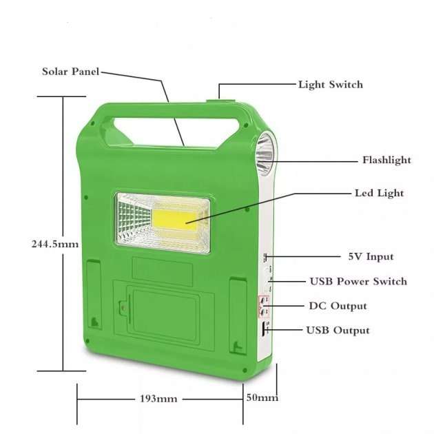 FA-038A Portable USB Port Solar Powered Combination Light