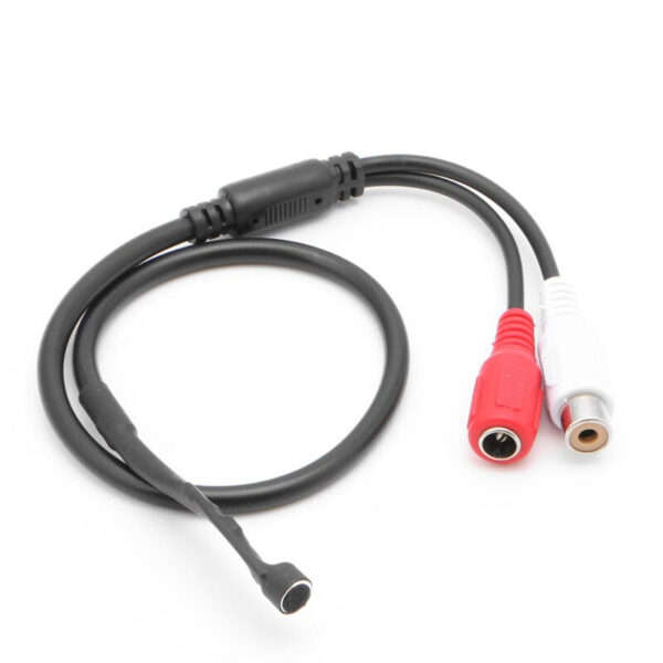 Sensitive Audio Pickup Microphone Cable For CCTV Security Monitor