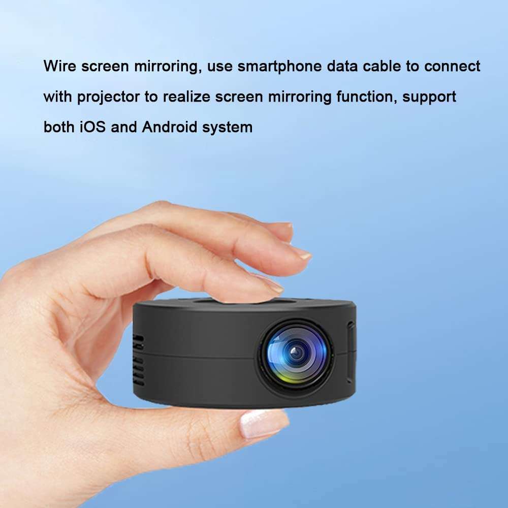 YT200 Mini LED Projector Wire Mirroring Function Loudspeaker Contrast-3000:1