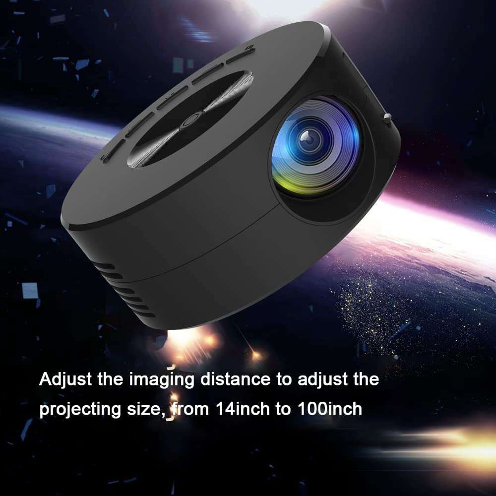 YT200 Mini LED Projector Wire Mirroring Function Loudspeaker Contrast-3000:1