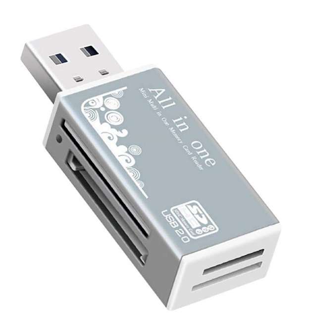 4 in 1 USB Card Reader. Reads SD, Micro SD, Pro Duo And; M2 Memory Cards