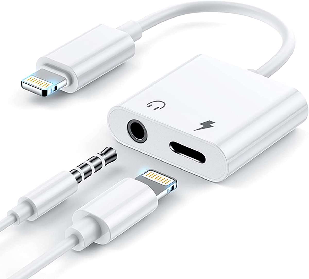 Aerbes AB-S664 2-in-1 ios to ios +3.5mm Adapter Cable