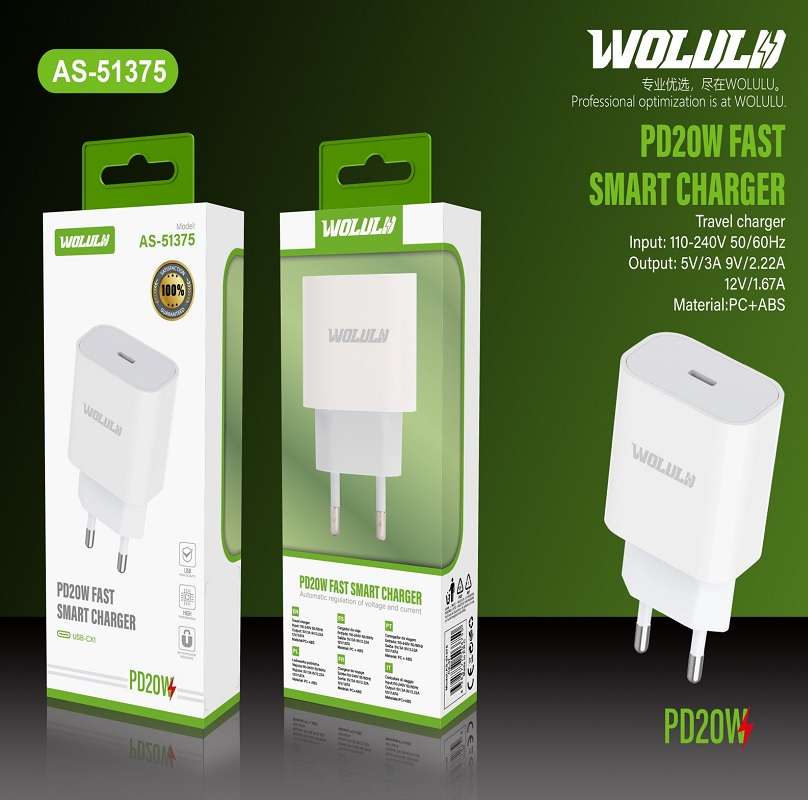Wolulu AS-51375 PD 20W Wall Charger