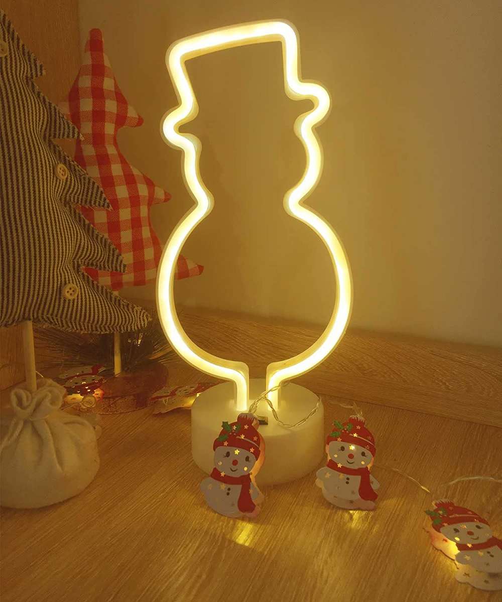B-22 USB DC Cable Or Battery Operated Yeti Neon Lamp With Base