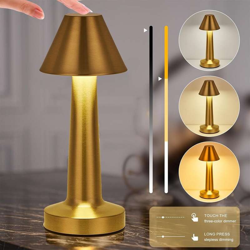 Aerbes AB-TD25 Rechargeable LED Table Lamp Touch 3 White Modes 6000K