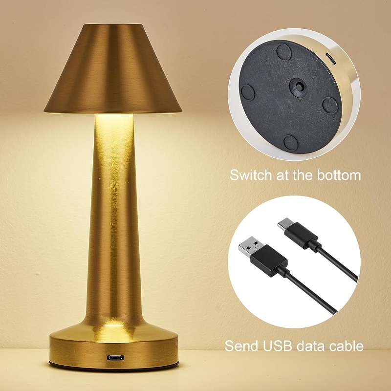 Aerbes AB-TD25 Rechargeable LED Table Lamp Touch 3 White Modes 6000K