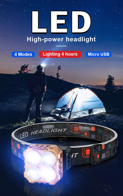 FA-208-4 Rechargeable 4 LED Headlamp