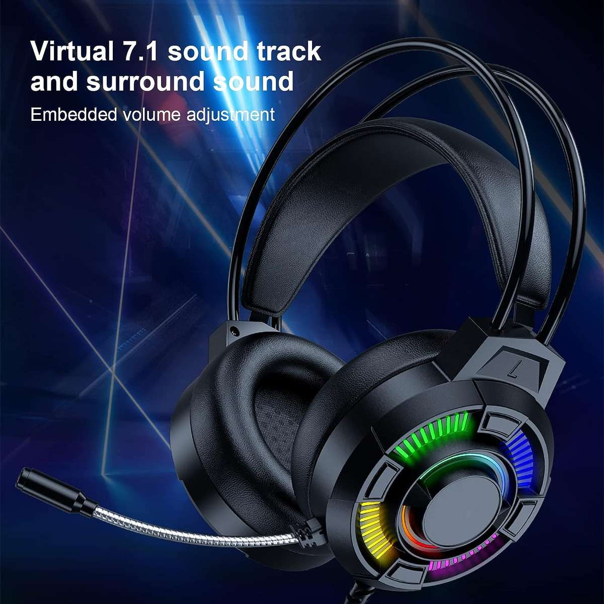 Aerbes AB-EJ12  RGB Wired USB 3.5mm Headset