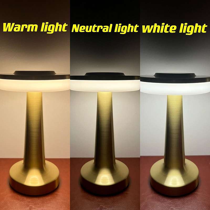 Aerbes AB-TD22 Rechargeable Barbell Shaped LED Table Lamp Touch 3 Lighting Modes 6000K