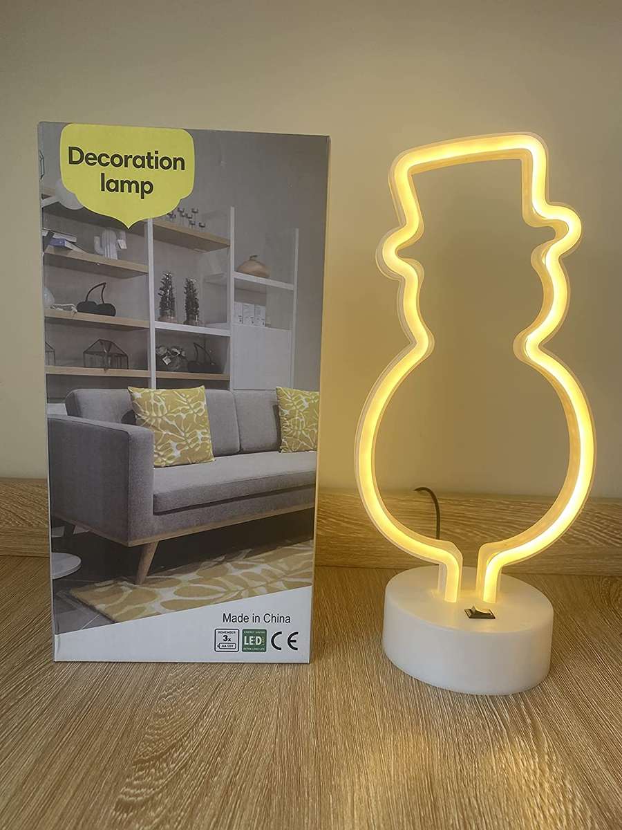 B-22 USB DC Cable Or Battery Operated Yeti Neon Lamp With Base