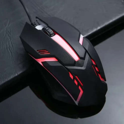 M020 USB Colorful Glowing Breathing Lamp Wired Optical Mouse