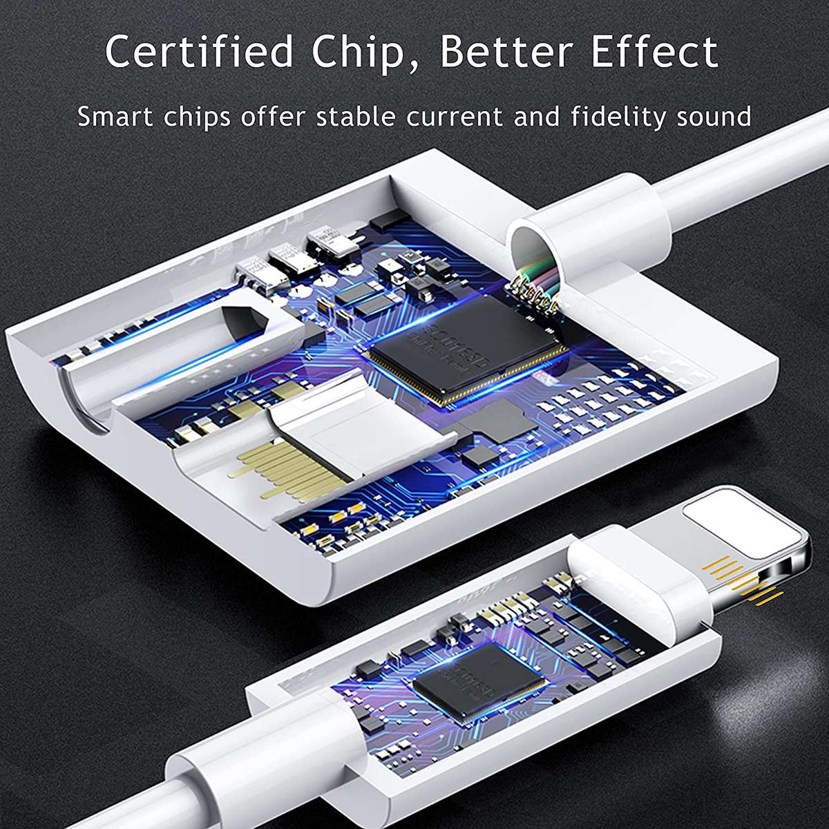 Aerbes AB-S664 2-in-1 ios to ios +3.5mm Adapter Cable