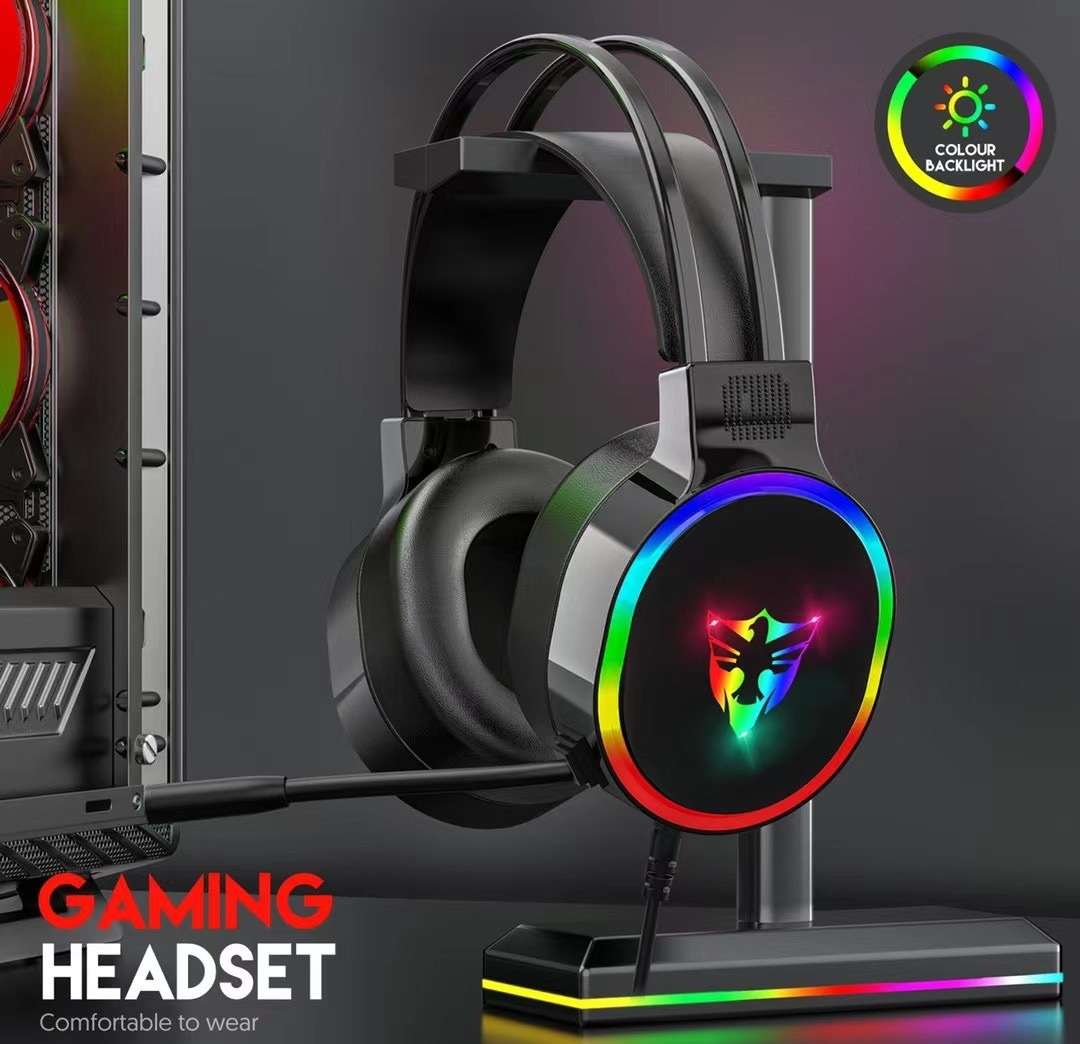 Wolulu AS-51264 USB Wired Desktop Computer Gaming Headset With Microphone