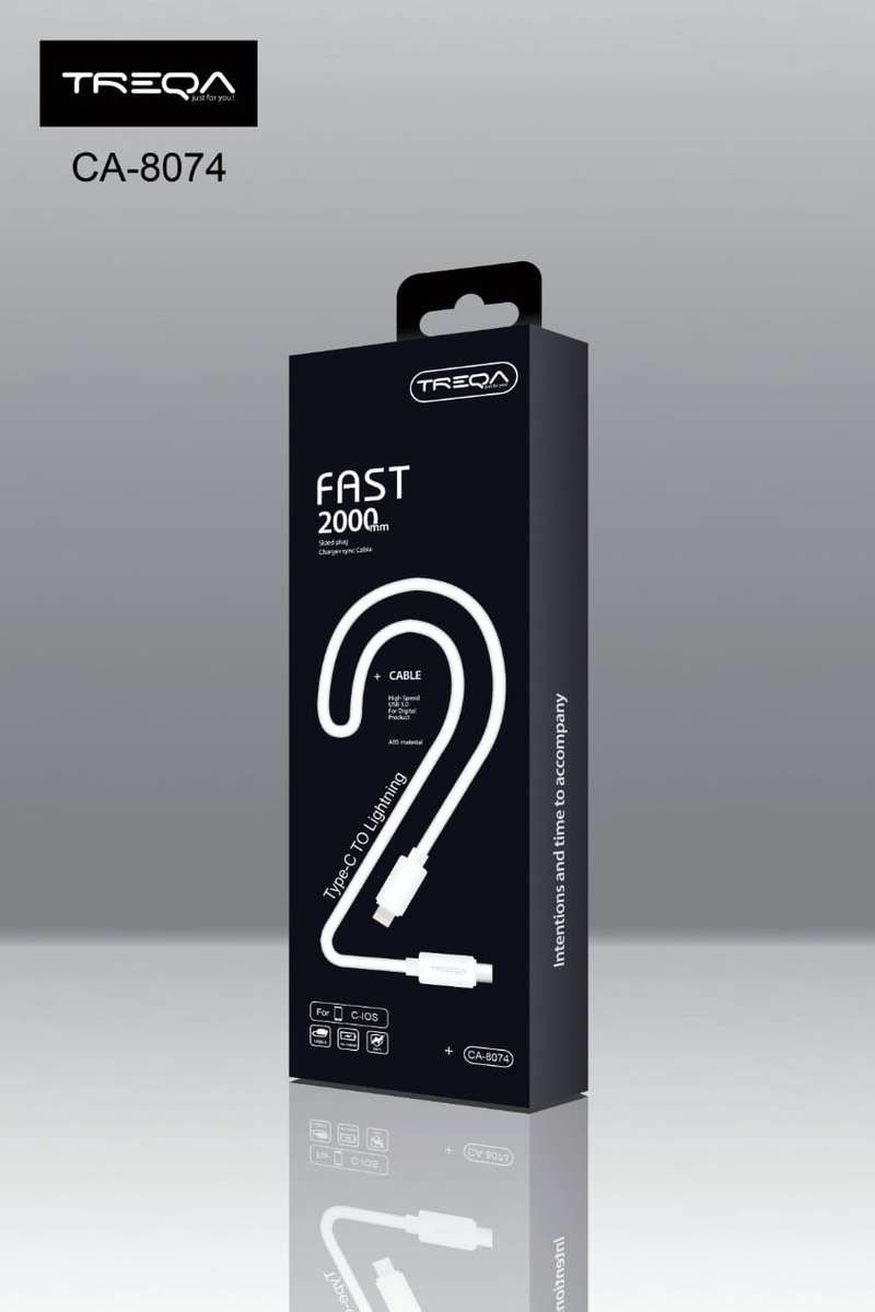 Treqa CA-8074 Type C To Lightning Pin 2M Cable