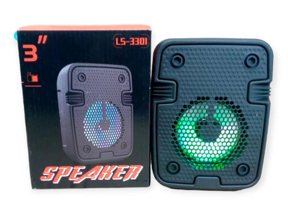 LS-3301 Bluetooth Speaker with USB, Micro SD Slot + Aux &amp; FM Radio 3"