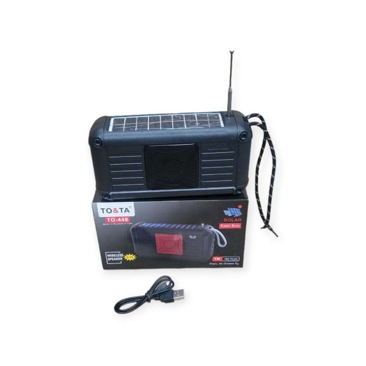TO-448 Solar Powered Bluetooth Speaker With FM Radio, 1200mah Battery, USB &amp; TF Playback 8W