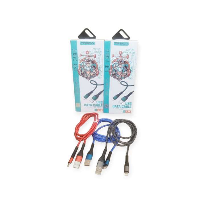 Treqa CA-8592 USB To Lightning Pin  Cable 5.1A 1M