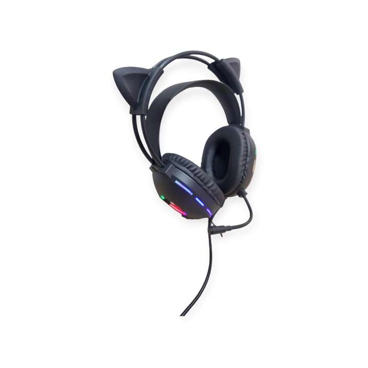 Aerbes AB-EJ11 Wired Cat Ear 3.5mm USB RGB Gaming Headphone With Built In Microphone