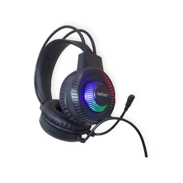 Aerbes AB-EJ13 Wired 3.5mm USB RGB Gaming Head Phone with Built In Microphone